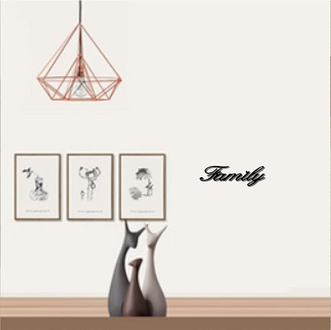 CREATCABIN Wood Family Sign Wall Decor Art Cutout Letter Word Laser Cut Unfinished Decorative Accessories Modern for Living Room Home Door Farmhouse Porch Bedroom Decoration 11.8 x 4.7 Inch,Black