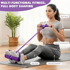 21 Fitness Resistance Bands with Pedal Ankle Puller, Full Body Strength Training Equipment for Home Gym, Sit Up Assist, Toning Arms, Legs, Waist