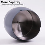 Extra Large Ashtray with Lid for Cigarette, Stainless Steel Smokeless Odorless Windproof Ash tray for Home Office Tabletop Outside Patio Outdoor Balcony(4.72''x3.93''x4.33'')