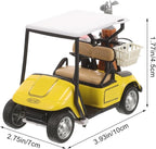 ibasenice Small Golf Cart Model - Realistic Tabletop Alloy Ornament & Collectible Figurine, Lightweight Mini 1:20 Scale Golf Cart Decorations for Home Office, Golfcart Cake Topper for Kids Party