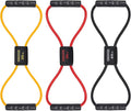 Figure 8 Resistance Bands with Handles for Women Men, Exercise Bands for Back, 8 Shaped Resistance Bands for Arms, Shoulder, Leg Stretching, Physical Therapy, Yoga, Pilates, Home Gym Workout Equipment