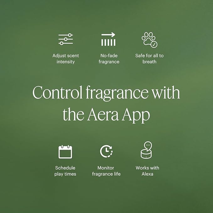 Aera Mini Home Hygiene Linen and Lemon - Essential Oil for Home – Citrus and Clean Laundry Fragrance - Notes of Lemon Peel, Copaiba and Pine - Scent Refill - Capsule Size Works with Mini Diffuser