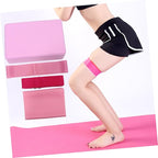 Yoga Tool Kit Yoga Block Latex Pull Towel Stretch Band Resistance Ring Carrying Strap for Home Exercise