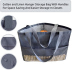 Clothes Hanger Organizer Holder for Space Saving, Fresheracc Hanger Triangle Storage Bag with Handles for Closet Tidier Laundry Rooms Wardrobe Drying Rack, Waterproof Container (Mesh Grey)