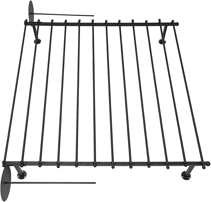 12-Tier Wall Mounted Scarf Rack, Scarf Display Rack, Towels Storage Hanger, Commercial Hijab Scarf Holder Organizer Space Saving for Retail Stores, Boutiques, Home (Black, 47in Width)