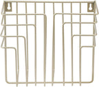 MyGift Modern Art Deco Style Brass Tone Metal Wire Floating Magazine Rack and File Folder Holder, Wall Mounted Home or Office Storage for Documents or Mail
