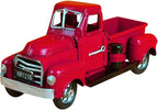 Farmhouse Vintage Red Truck Decor, Retro Spring Metal Truck Table Decor, Decorative Farm Tabletop Storage & Garden Pickup Trucks Planter, Fall Coffee Desk Centerpiece & Car Model Gifts