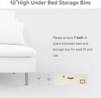 StorageWorks Under Bed Storage Bins, 10'' Underbed Storage Containers with Lid, 77L Clothes Organizer for Bedding, Blankets, Sweaters, Shoes, 2-Pack