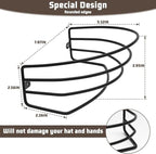 Hat Organizer for Baseball Caps, 2-Pack Black Metal Hat Rack for Wall Door, Adhesive/Wall Mounted Hat Storage Holder Small Closet Organizers and Storage Solution Ideas