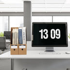 12 Pcs Cardboard Magazine File Holder Boxes with Labels, Magazine Holder Desk Organizer for Documents Storage, Foldable Folder Holder File Organizer Box Vertical File Folder Box for Desk