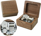 Sinzyo Anastasia-Once Upon a December Music Box Vintage Musical Boxs for Gift Birthday Valentine's Day Christmas Day(Walnut Wooden Box)