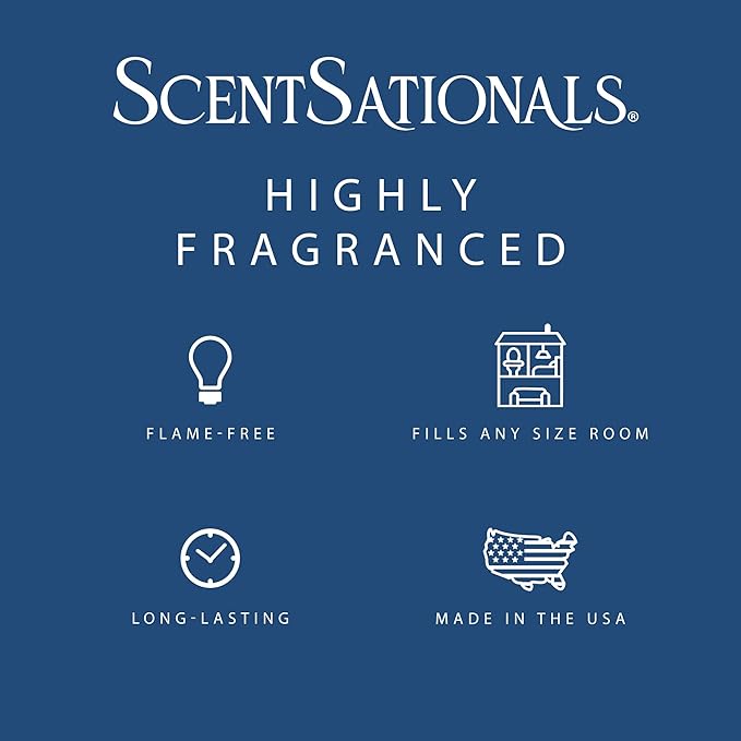 Scentsationals Vanilla Bean Scented Wax Melts - Vanilla & Sugarcane Scents, 10oz (24 Cubes)