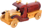 OUNONA Vintage Wood Car Model Ornament Miniature Desktop Automobile Decoration for Retro Room Decor and Stylish Wooden Craft for Living Room Bedroom Study and House