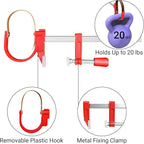 Cemetery Wreath Holder,2-Pack Headstone Wreath Hanger,Sturdy Steel with Locking Buckle,Easily Holds 20 lbs,Grave Marker Decor for Mother's Day,Memorial Day,for 3-8 inch Tombstones,Red,Never Blown Away