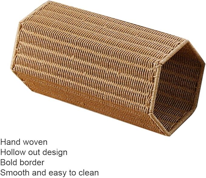 Wicker Umbrella Stand Basket Rattan Style Umbrella Storage Bucket for Home Entryway Office Woven Cane Holder for Walking Sticks and Yoga Mats
