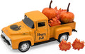 Thanksgiving Truck Decor, Fall Orange Maple Leaf Pumpkin Metal Truck Decorations for Home Indoor, Mini Cute Pumpkin Tiered Tray Decor, Farmhouse Kitchen Tabletop Centerpiece Decorations