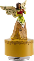 Music Box, Guardian Angel Musical Box Figurine Holding Heart, Sculpted Hand-Painted Music Boxes Figures Wind Up Angel Musical Boxes for Women Girls in Christmas Birthday Anniversary