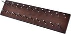 Tie Rack Wall Mounted, Wood Belt Hanger for Closet with 21 Chrome Hooks, Belt Storage Holder Organizer for Men Belts, Ties, Scarves, Wooden