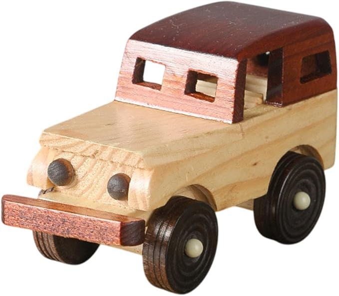 Vintage Car Model,Miniature Automobile Collectible Vehicle Figurine Wooden Ornament for Office, Style B