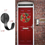Magnetic Wreath Hanger, 2 Pack Heavy Duty Magnets with Hook for Refrigerator, Christmas Decoration Magnetic Hooks for Metal Front Door, Cruise Hook Hanger for Hanging Cabins Grill Coat Pattern