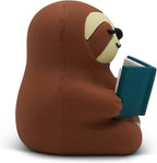 Little Readers – Cute Figurines for Bookshelves, Desks, Terrariums & Home Decor – Book-Loving Animal Statue – Sloth