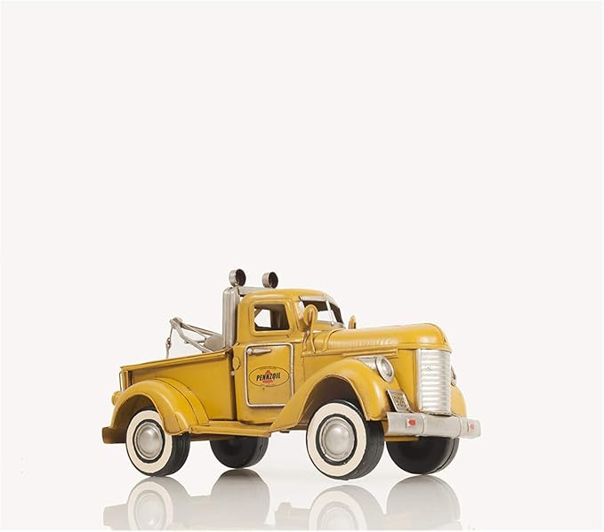 Old Modern Handicrafts 1926 Pennzoil Tow Truck Yellow Metal - A Perfect Décor for Home & Office - 12" L x 6" W x 7" H Inches.