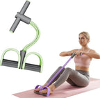 Pedal Resistance Band with Handles, 2026 Upgrade Multifunction Elastic Yoga Resistance Band, 6-Tube Pedal Resistance Band with Handle for Full Body Workout, Yoga, Stretching, Waist, Arm, Leg