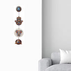 Decorative Bird Mobile Wall Hanging, Colorful Swallow Design with Flowers, Traditional Tattoo Style Art (Elephant_Hanging_D_1)