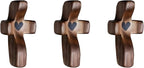 Wooden Cross Fidget Wood Prayer Pocket Cross My Heart Encouragement Gift for Children and Adults(Black 3pcs)