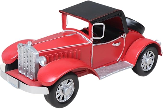 Collectible Vehicles Metal Classic Cars Model for Home Decor, Red Argent