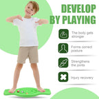 Maze Balance Board for Kids Plastic Wobble Rocker Balance Board with Mini Balls Load 220lb Balance Game with Handles for Toddler Balancing Exercise Equipment Game, 24.5 x 11.8 Inch