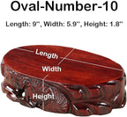 GOLDY&WENDY Round Rosewood Solid Wood Carved Display Stand Pedestal Base