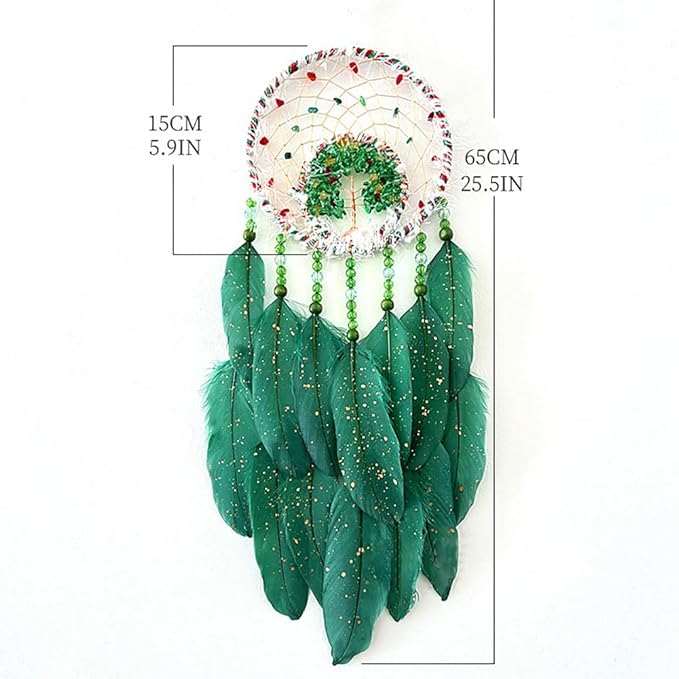 Christmas Crystal Dream Catcher Handmade Christmas Dreamcatcher Hanging Decoration Home Wall Decoration Craft Ornament