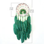Christmas Crystal Dream Catcher Handmade Christmas Dreamcatcher Hanging Decoration Home Wall Decoration Craft Ornament