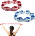 Elastic Yoga Stretching Strap with Loops, CEILIWEN Stretch Straps for Physical Therapy, Pilates Stretch Band, Elastic Exercise Bands, Leg Stretching Strap, Stretch Resistance Bands for Exercise