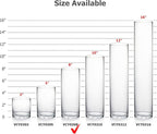 WGVI Quality Thick Clear Cylinder Glass Vases, 3" W x 8" H, Bud Vase Skinny Narrow Floral Bouquet Flower Container for Wedding Centerpieces Tabletop Décor Brush Pen Holder, Bulk Wholesale, 12 Pieces