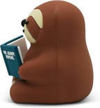 Little Readers – Cute Figurines for Bookshelves, Desks, Terrariums & Home Decor – Book-Loving Animal Statue – Sloth