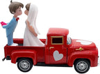 Alloy Retro Car Decors Antique Truck Model with Couple Figurines for Weddings Party Centerpieces and Home Shelf Display Couple Figurine Home Decors