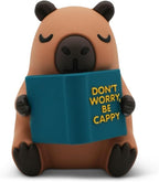 Little Readers – Cute Figurines for Bookshelves, Desks, Terrariums & Home Decor – Book-Loving Animal Statues - Capybara