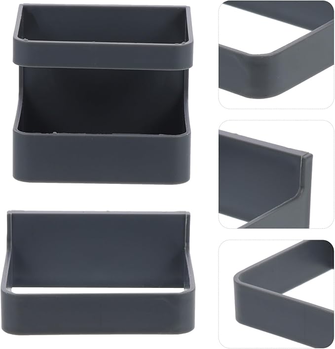PRETYZOOM Self-adhesive Wall Mount Umbrella Stands Rack for Indoor Outdoor Gray Black 2 Pack