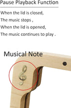 Sinzyo Anastasia-Once Upon a December Music Box Vintage Musical Boxs for Birthday Gift Valentine's Day Christmas Day(Musical Note Walnut Box)