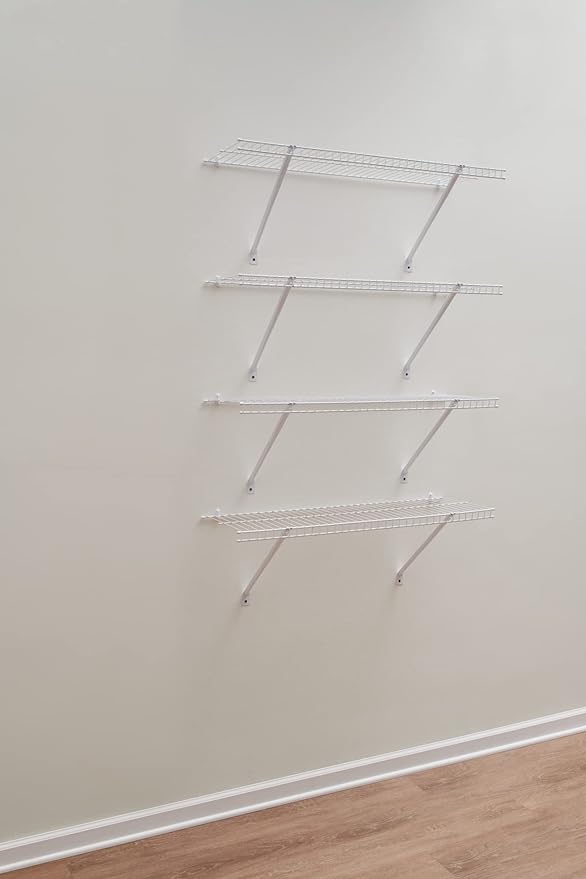 Rubbermaid Direct Mount Linen Shelf Kit 3' Length White