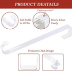 12" Metal Wreath Hanger for Front Door, Non-Scratch, 1 Pack White Wreath Hanger Heavy Duty, Over-the-Door Hooks for Hanging Welcome Sign, Wreath Holder for Easter, Halloween, Christmas Decorations