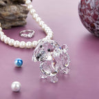 H&D Crystal Cute Dog Figurine Collection Cut Glass Ornament Statue Animal Collectible
