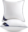 Siluvia Euro Pillows 26x26 Pillow Inserts Set of 2 Square Throw 26 Pillow with 100% Cotton Cover for Sofa, Couch, and Bed - White