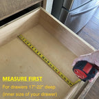 Fabsome Drawer Divider 6 Pack, Bamboo Kitchen Dividers Organizers Adjustable 17''-22'', Wooden Dresser Separators for Nursery Organization Clothes Socks Underwear Baby Clothing, with Soft Foam Ends