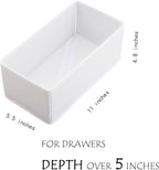 3-Pack Breathable Mesh Drawer Organizer - Foldable Storage for Bras & Baby Clothes, Sock $ Underwear White Fabric Dividers for Nursery & Bedroom