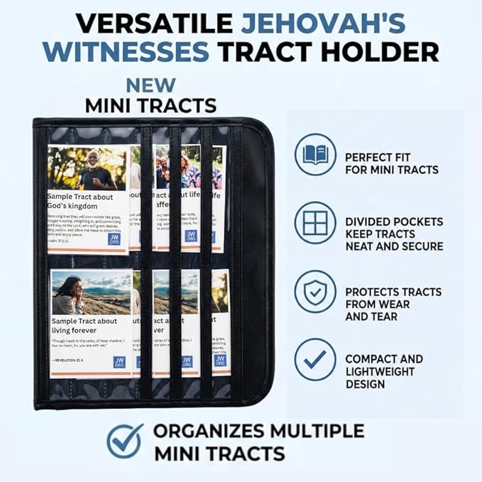 JW Tract Holder, JW Magazine Holder, JW Field Service Supplies, JW Ministry Supplies, JW Ministry Organizer, Jehovahs Witnesses Gifts, jw.org Accessories, JW Pioneer Gifts, Best Life Ever JW Gifts