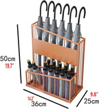 Large-Capacity Commercial Umbrella Stand Umbrella Holder for Hotel Offices - 2 Tier Metal Umbrella Stand, Entrance Umbrella Organizer