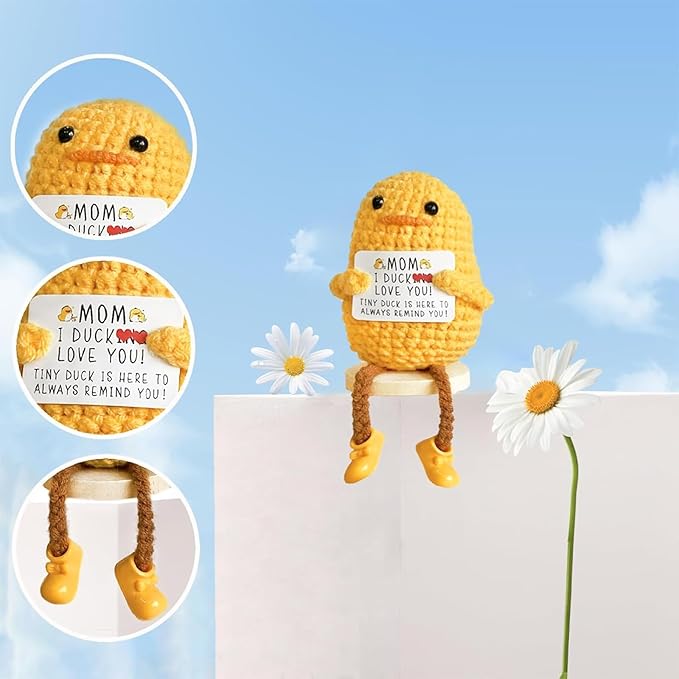Duck Gifts for Mom Mother's Day, Cute Little Duck I Love You Always Reminder, Funny Home Decor Collectible Doll for Women Friend Sister, Stocking Stuffers Birthday Present for Her